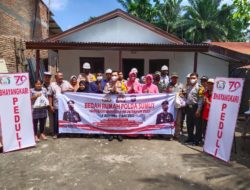 Kapolresta Deli Serdang Resmikan Bedah Rumah Dalam Rangka HUT Bhayangkara Ke-76